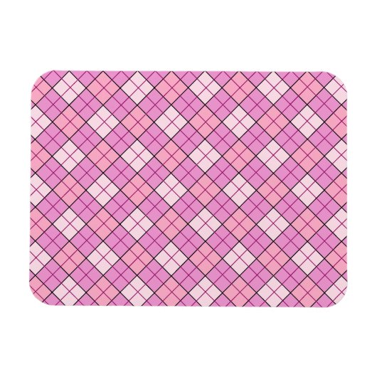 Kariert rosa magnet (Horizontal)