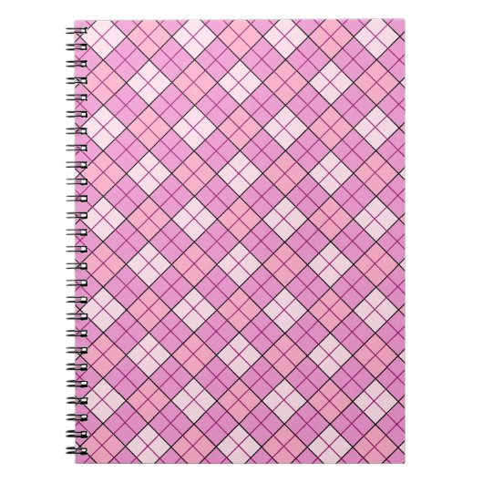 Kariert rosa notizblock (Vorderseite)