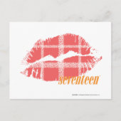 Kariert rosa postkarte (Vorderseite)