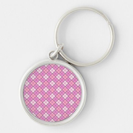 Kariert rosa schlüsselanhänger (Vorne)