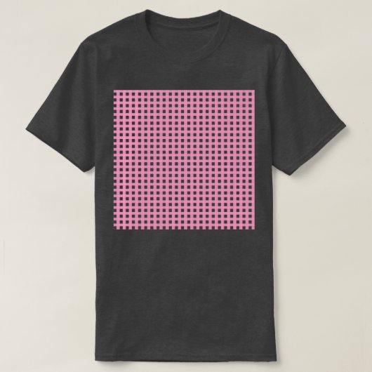 Kariert rosa T-Shirt (Design vorne)