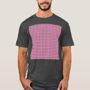 Kariert rosa T-Shirt