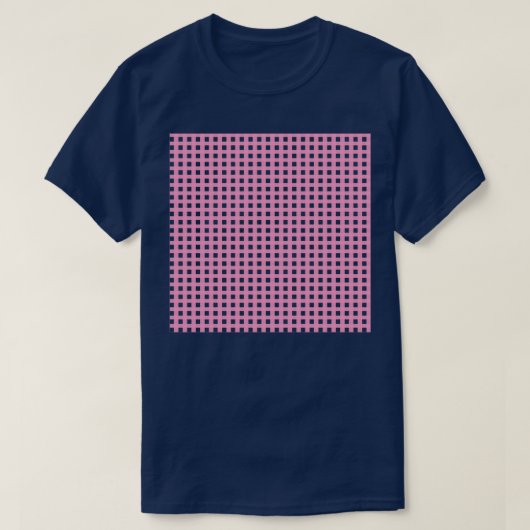Kariert rosa T-Shirt (Design vorne)