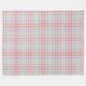 Kariert rosa und grün geometrisch fleecedecke (Vorderseite (Horizontal))