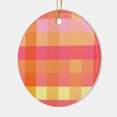 Kariert, rosa und orange keramikornament (Links)
