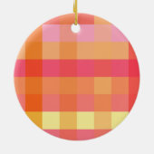 Kariert, rosa und orange keramikornament (Hinten)