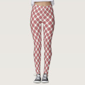 Kariert, rot leggings (Vorderseite)