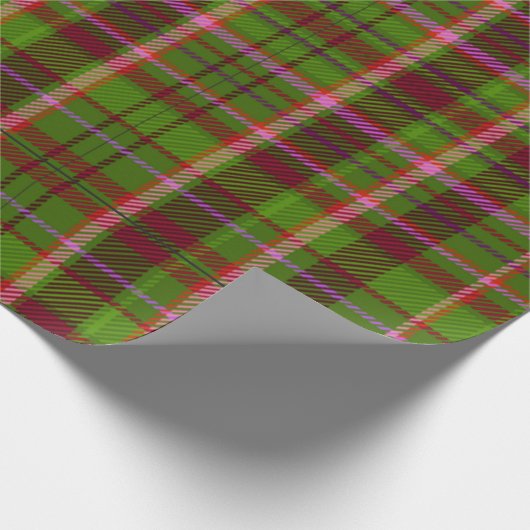 Kariert Rot und Grün Geschenkpapier (Ecke)