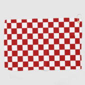 Kariert Rot und Weiß  Golfhandtuch (Horizontal)