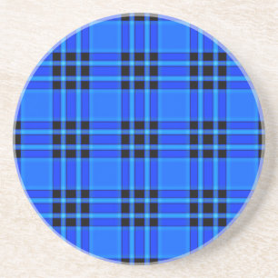 Kariert Royal Blue Black Karos Muster-57686 Getränkeuntersetzer