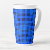 Kariert Royal Blue Black Karos Muster-57686 Milchtasse (Rechte Ecke)