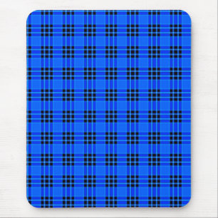 Kariert Royal Blue Black Karos Muster-57686 Mousepad