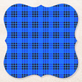 Kariert Royal Blue Black Karos Muster-57686 Untersetzer (Vorderseite)