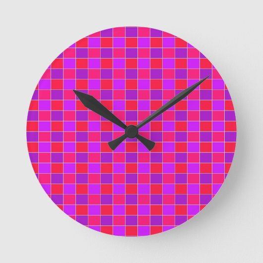 kariert runde wanduhr (Vorderseite)