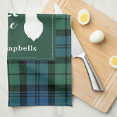 Kariert Rusic Custom Clan Campbell Tartan Geschirrtuch (Viertel Falte)