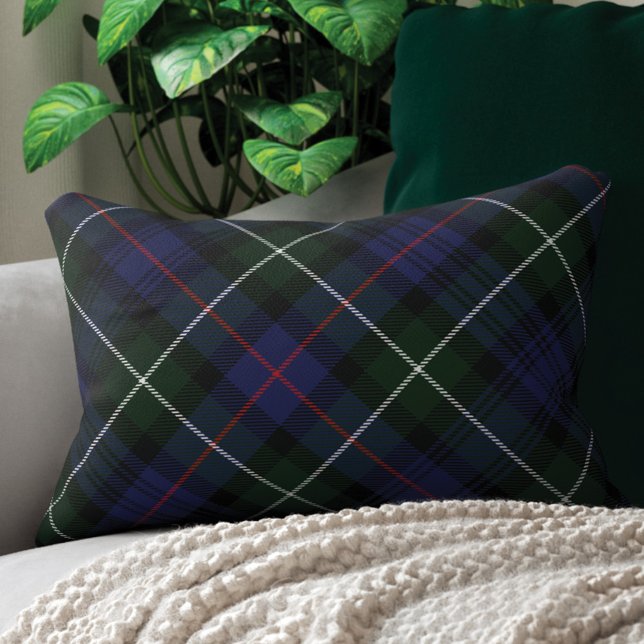 Kariert Rustic Green Lila Clan MacKenzie Tartan Dekokissen (Rustic Plaid Clan MacKenzie Tartan Accent Pillow)