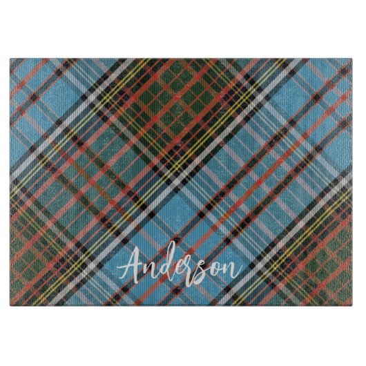Kariert Rustikal Anderson Classic Tartan Personali Schneidebrett (Vorderseite)