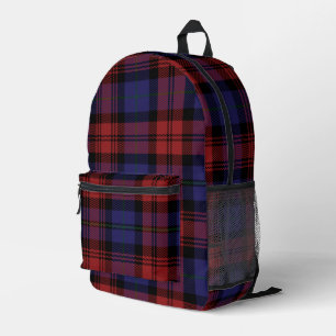 Kariert Rustikal Lila Red MacLachlan Tartan Bedruckter Rucksack