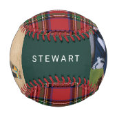 Kariert Rustikale 2 Fotos Rot und Grün Stewart Tar Baseball (Rückseite)