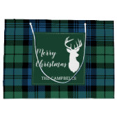 Kariert Rustikale Campbell Tartan Große Geschenktüte (Rückseite)