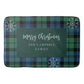 Kariert Rustikale Elegante Script Campbell Tartan Badematte (Vorderseite)