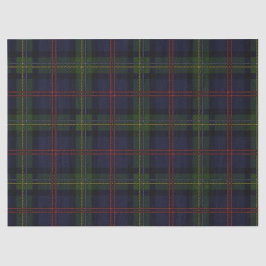 Kariert Rustikale Klassik Elegante Tartan Seidenpapier (Vorderseite)