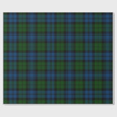 Kariert Rustikaler Campbell Military Tartan Geschenkpapier (Flach)