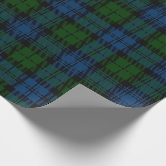 Kariert Rustikaler Campbell Military Tartan Geschenkpapier (Ecke)