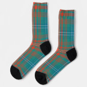 Kariert Rustikaler Clan Wilson Orange Tartan Socken (Linkes Detail)