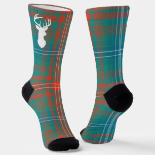 Kariert Rustikaler Clan Wilson Orange Tartan Socken