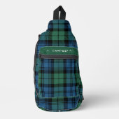 Kariert Rustikales Campbell Personalisiert Tartan Crossbody Bag (Vorderseite)