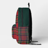 Kariert Rustikales Rot und Grüner Stewart Tartan Bedruckter Rucksack (Rechts)