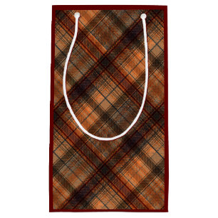 Kariert schottischer Tartan-Orange-Klassiker Kleine Geschenktüte
