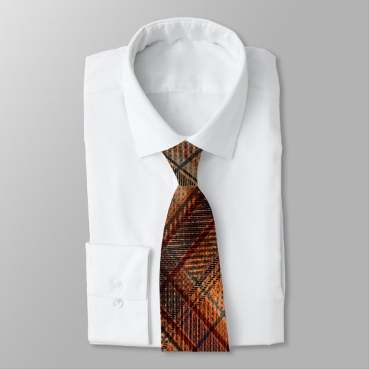 Kariert schottischer Tartan-Orange-Klassiker Krawatte (Gebunden)