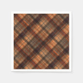 Kariert schottischer Tartan-Orange-Klassiker Serviette (Vorderseite)