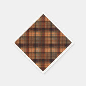 Kariert schottischer Tartan-Orange-Klassiker Serviette (Ecke)