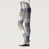 Kariert Schwarz, braun, Elfenbein Leggings (Links)