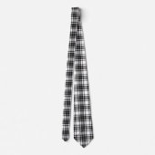 Kariert - Schwarz-weiß - Emo - Neck Tie Krawatte (Rückseite)