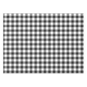 Kariert Schwarz-weiß Gingham Checkered Rustic Tischdecke (Vorderseite (Horizontal))