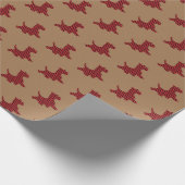 Kariert Scottie Dog Geschenkpapier Scotty (Ecke)
