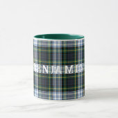 Kariert Scottish Clan Gordon Green White Tartan Tasse (Zentrum)