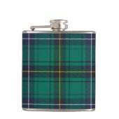 Kariert Scottish Clan Henderson Green Black Karo Flachmann (Vorderseite)