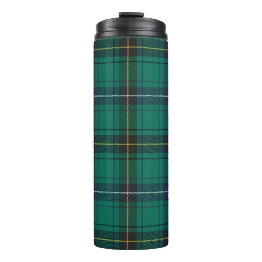 Kariert Scottish Clan Henderson Green Black Karo Thermosbecher (Vorderseite)