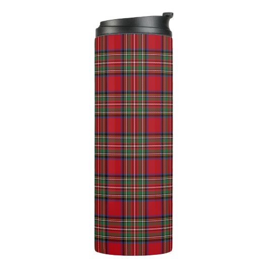 Kariert Scottish Clan Stewart Red Green Blue Karo Thermosbecher (Nach links gedreht)