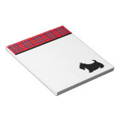 Kariert Scottish Terrier Notepad Notizblock (angewinkelt)