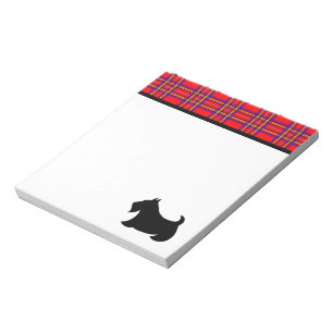 Kariert Scottish Terrier Notepad Notizblock