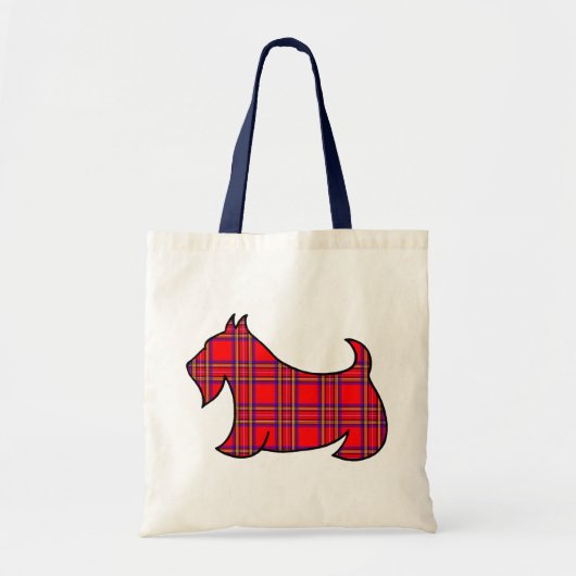 Kariert Scottish Terrier Scotty Book Tote Bag Gift Tragetasche (Vorne)