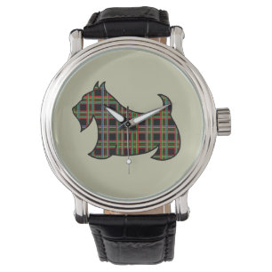 Kariert Scottish Terrier Watch Armbanduhr
