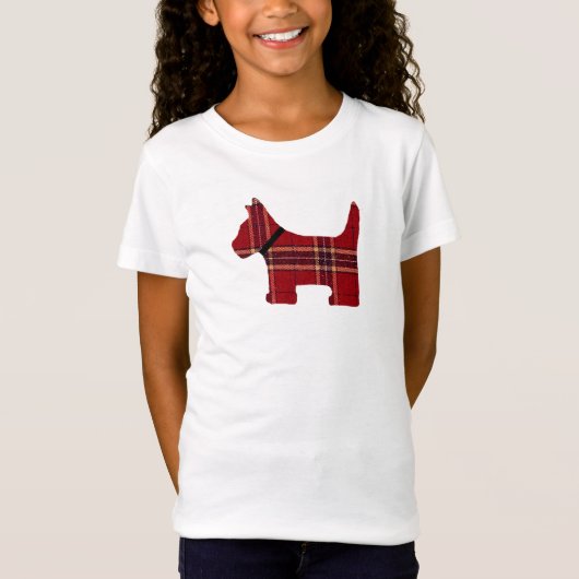 Kariert Scotty Hundeshirt T-Shirt (Vorderseite)
