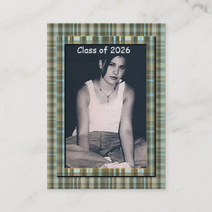 Kariert Senior Class of 2010 Foto Cards Telefonnummerkarte